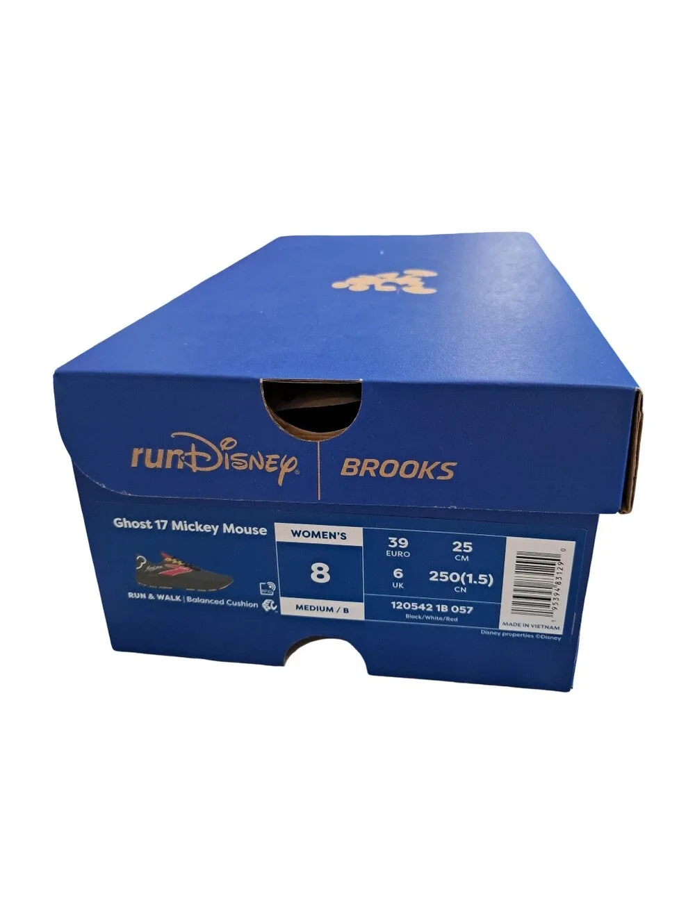 Brooks Ghost 17 run Disney Mickey Mouse Women's Size 8 or 9.5 Sneakers NEW